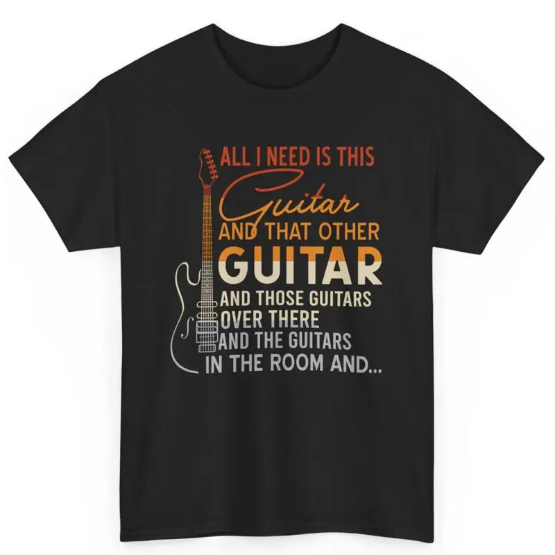 Todo lo que necesito es esta guitarrista guitarrista S amantes de la música Camiseta de algodón