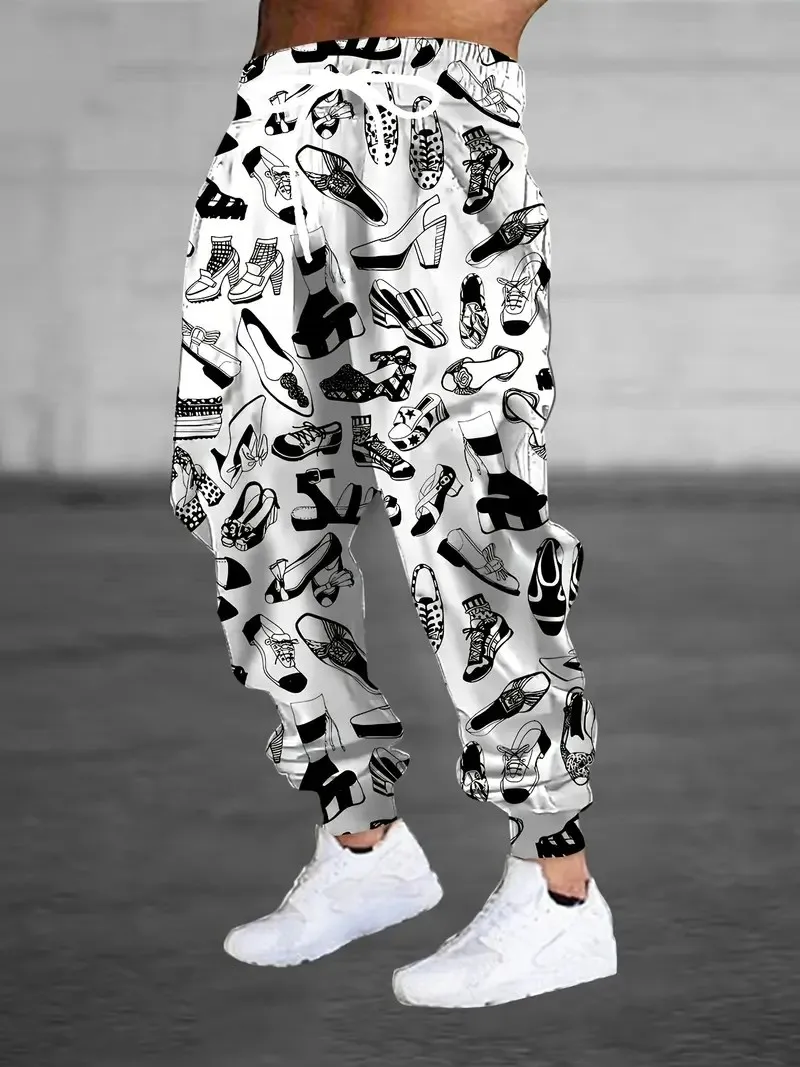 

The new men's long pants for the autumn of 2025 feature street casual fashion and hip-hop 3D shoes with soft pattern prints