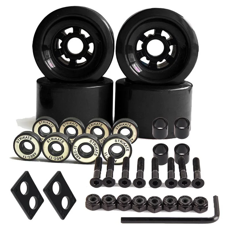 

90mm Electric Long Board Wheels longboard Wheel PU 82a Soft Wheel Replacement Parts Cruiser Scooter Skate Wheel