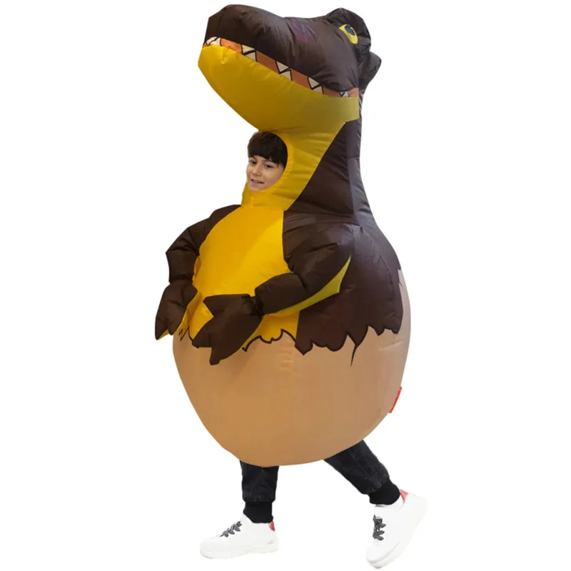 Kids T-REX Inflatable Costumes Halloween Cosplay Costume Dinosaur Egg Blow Up Disfraz Party Birthday Gift for Children Unisex