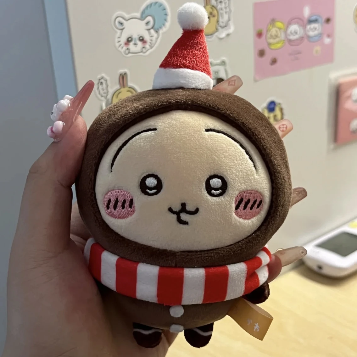 Japon Chiikawa Hachiware Usagi mignon pain d'épice homme sac à dos de noël clé pendentif peluche poupée garçon fille cadeau d'anniversaire