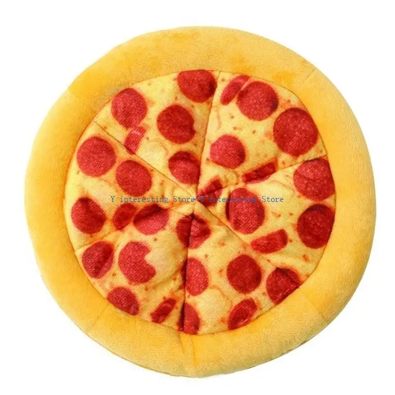 

896A Squeaky Plush Pizza Toy Chew Resistant Toy For Small to Large Breeds Fun