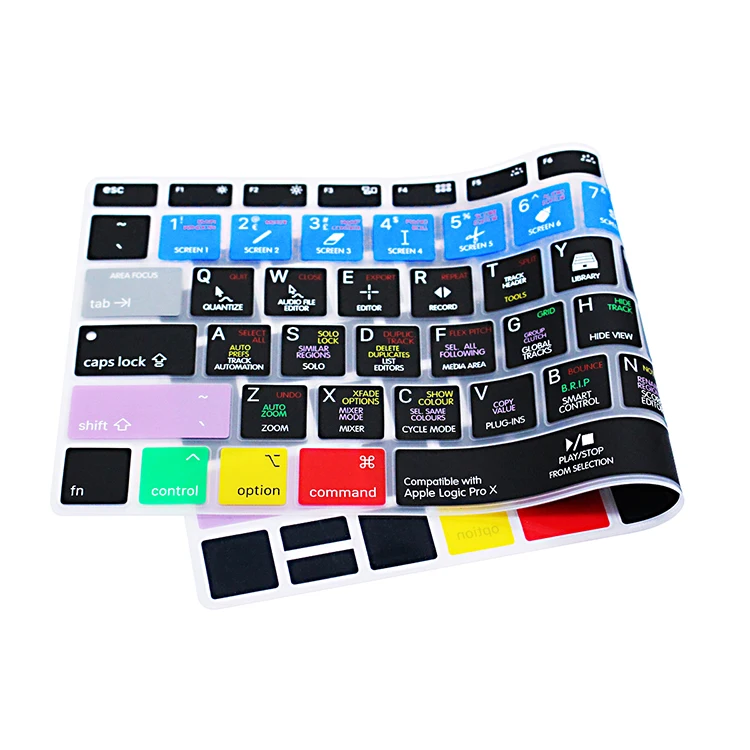 Logic Pro X Shortcuts Silicone Keyboard Cover Skin for MacBook Newest Air 13\