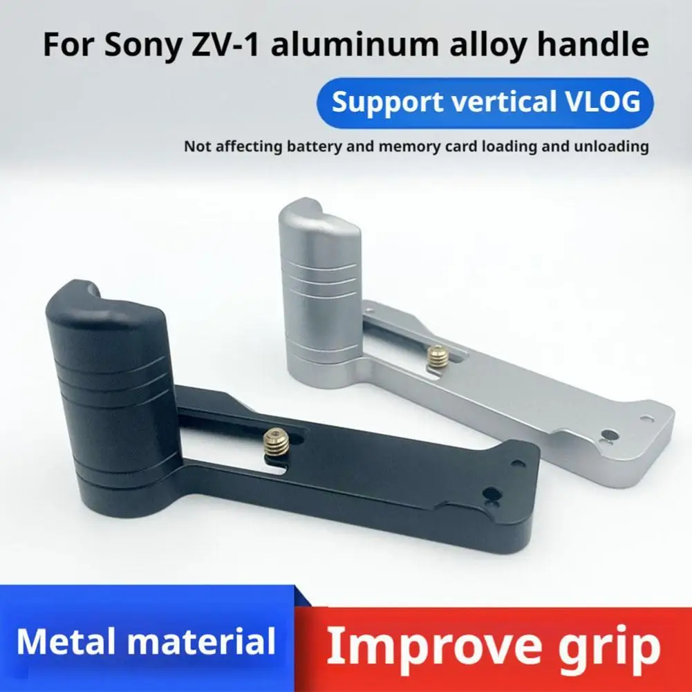 Side Grip for Sony ZV-1 Camera Vlog Vlogging Camera Extension Bracket with Quick Release Metal Base Plate