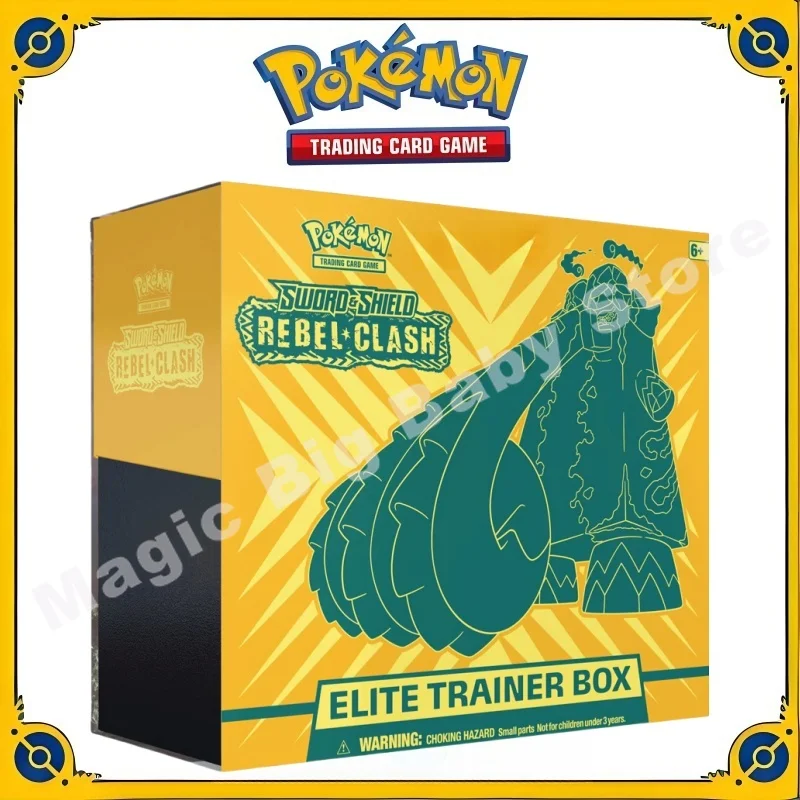 

Original Genuine Pokemon Trading PTCG Cards Sword&Shield SS2 English U.S. Edition Rebel Clash Grandmaster Box Elite Trainer Box