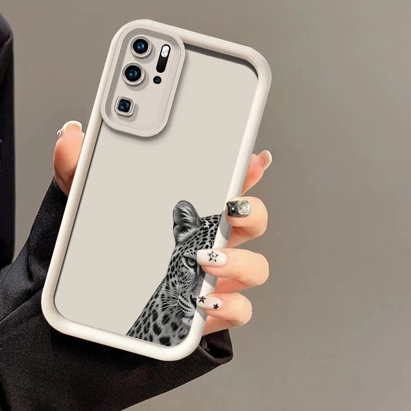 Funda con diseño de gato para Huawei P20, P30, P50E, P40 Lite, P Smart, Mate 20, 30, 40, 50 Pro, Y9 Prime 2019, Y7A, Y9S. Fundas protectoras de lente flexible.