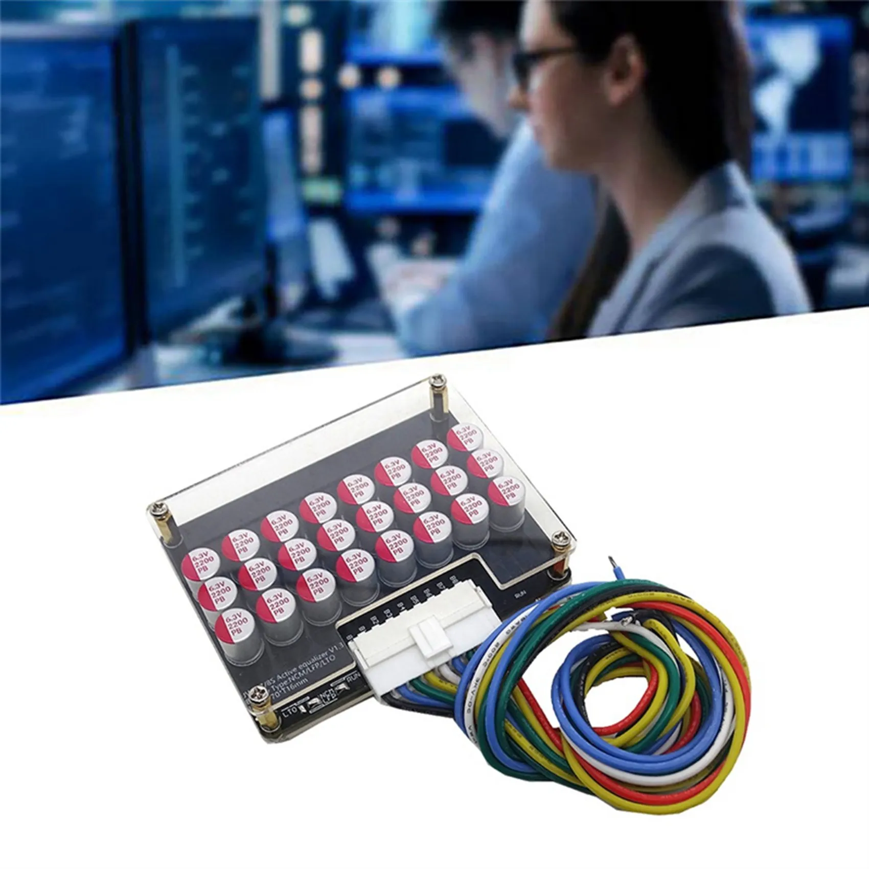 

Балансир всей группы 8S 5A Активный литиевый аккумулятор Lipo Lifepo4 Эквалайзер Конденсатор передачи энергии Плата BMS с корпусом-Новый