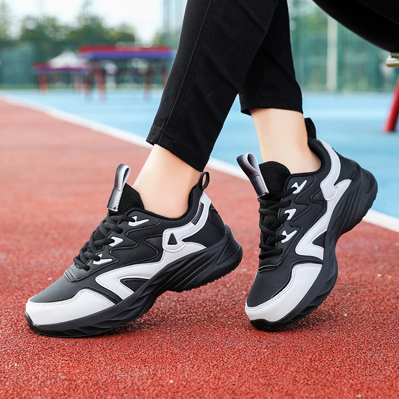 Zapatillas de correr impermeables para mujer, zapatos deportivos informales, antideslizantes, a la moda, para otoño