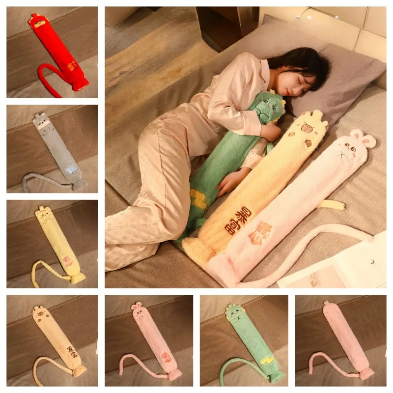 Cute Cartoon Water-filled Hand Warmer and Belly Warmer for Winter Extra Long Hot Water Bag with Large Capacity Hot Water Bag