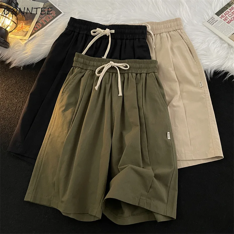 

Повседневные шорты для мужчин, летние 3-цветные простые прямые шорты для бега Harajuku, универсальные модные праздничные дышащие повседневные шорты в японском стиле