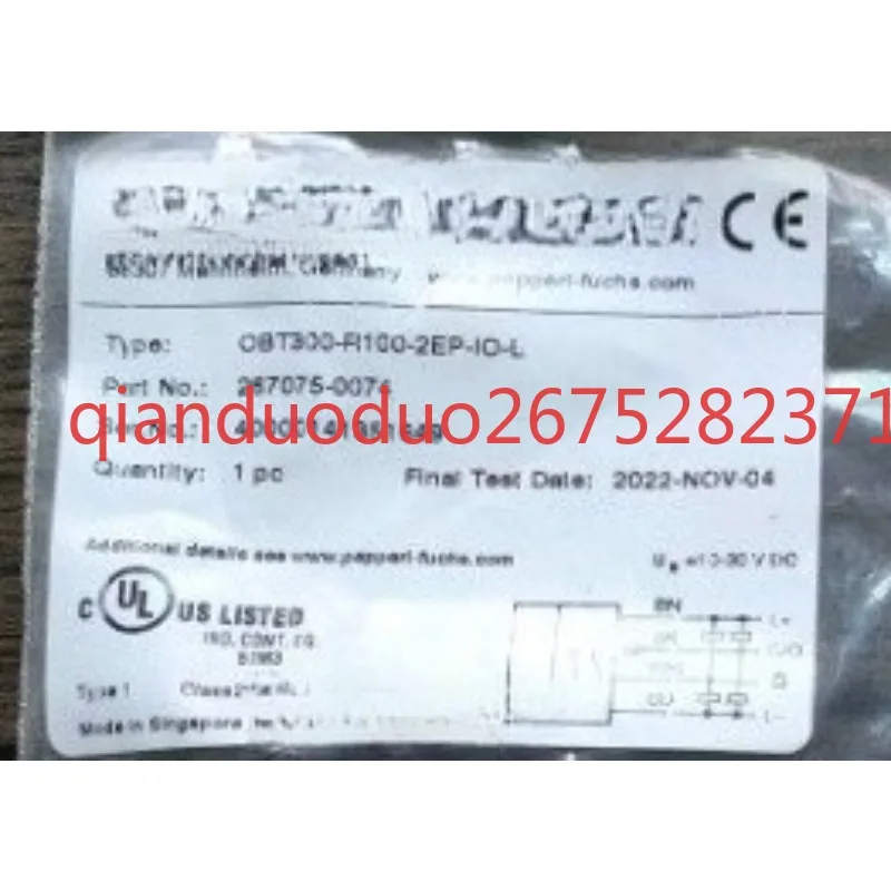 

Подходит для фотоэлектрического датчика Pepperl + Fuchs OBT300-R100-2EP-IO-L 267075-0074