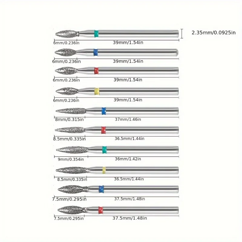 11 stücke Nagel UV Kleber Verschütten Entfernung Schleifen Kopf Sauber Polnischen Abgestorbene Häutchen Acryl Gel Bohrer Mix Größe Nagel Häutchen bohrer Bits