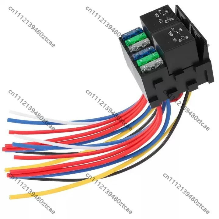 12V 3-Way Fuse Relay Kit With 1 Relay 3 Fuse Blade 3 Circuit Fuse Box