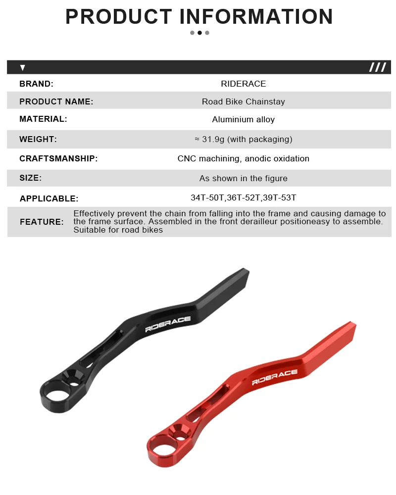 Fahrrad-Anti-Ketten-Stabilisator Kettenführung Anti-Rutsch-Vorrichtung Aluminiumlegierung Rennrad-Kettenfänger für 34T-50T 36T-52T 39T-53T – Detail 1