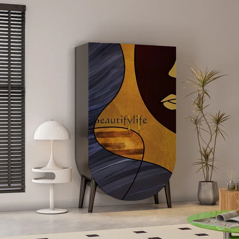 0 مدخل فاخر وخفيف وحديث وبسيط من الخشب الصلب وخزانة ملابس مستقلة وخزانة تخزين لغرفة النوم #4