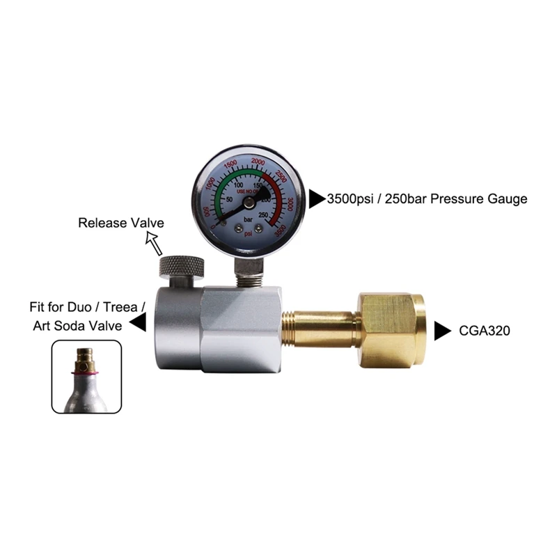 A21I-CO2 Refill Station Adapter For Sodastream DUO Art Terra Quick Connect Cylinder From Carbon Dioxide Carbonator