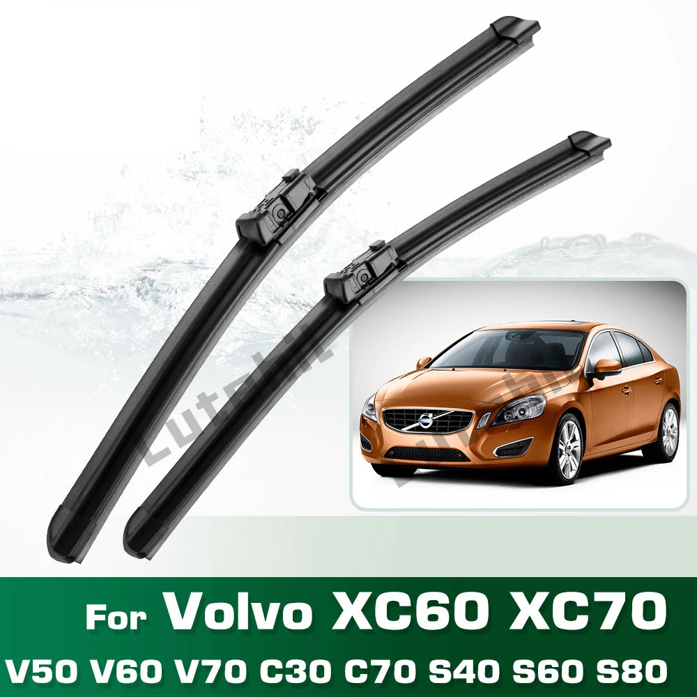Wiper Front Wiper Blades For Volvo XC60 XC70 V50 V60 V70 C30 C70 S40 S60 S80 Windshield Windscreen Window Brush 26''20''