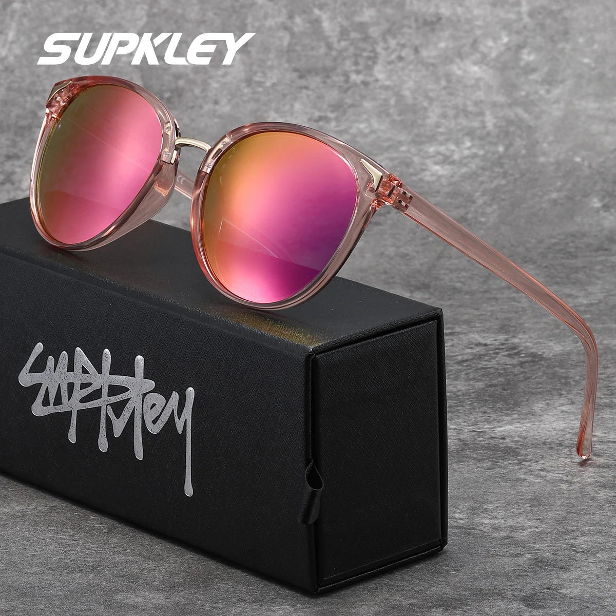 نظارات شمسية مستقطبة عصرية للنساء من SUPKLEY بإطار عين القطة لقضاء العطلات والربيع والجري وتسلق الجبال نظارات شمسية للرجال للقيادة
