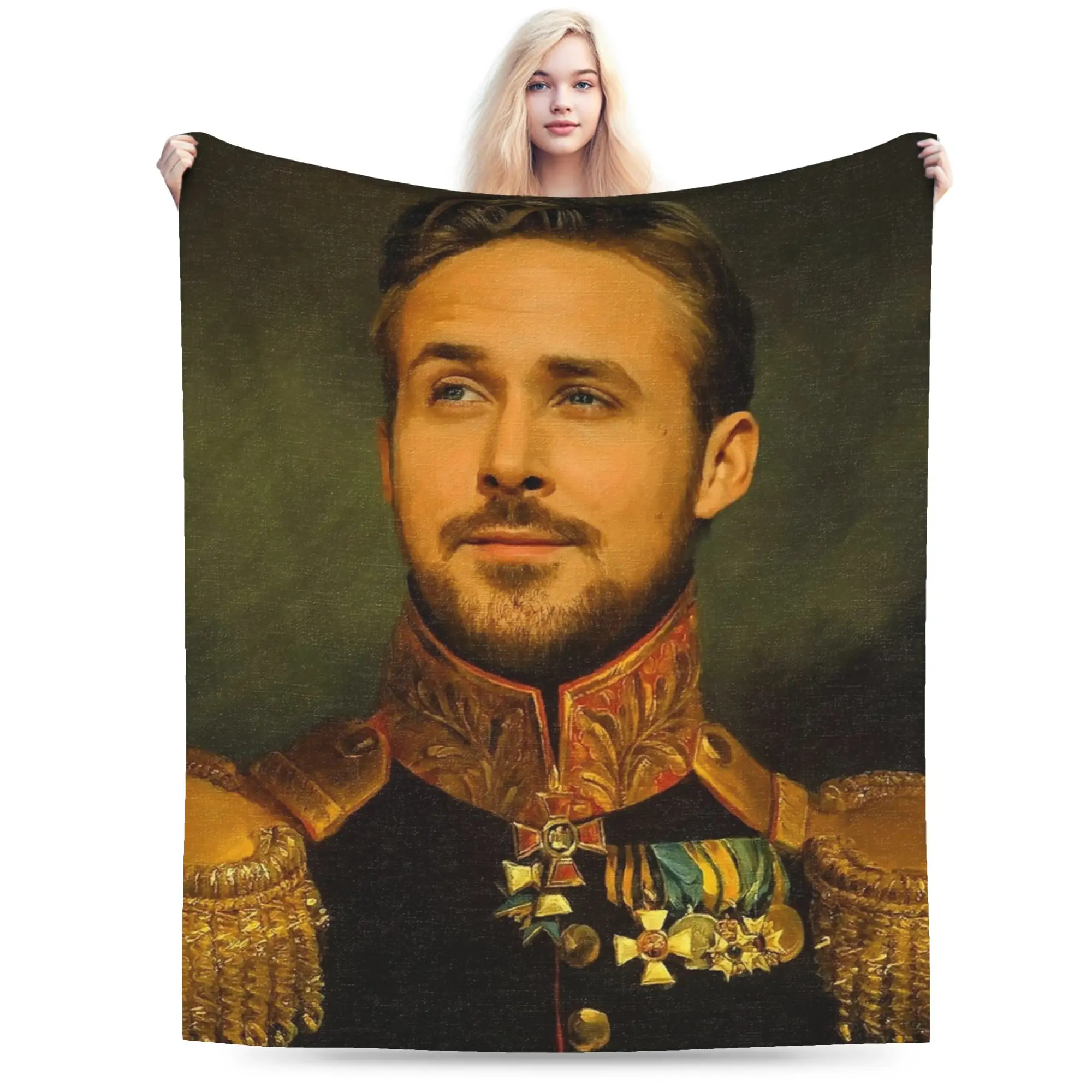 Ryan Gosling Blanket Flannel Textile Decor  Multifunction Super Soft Throw Blankets for Sofa Office Bedspreads