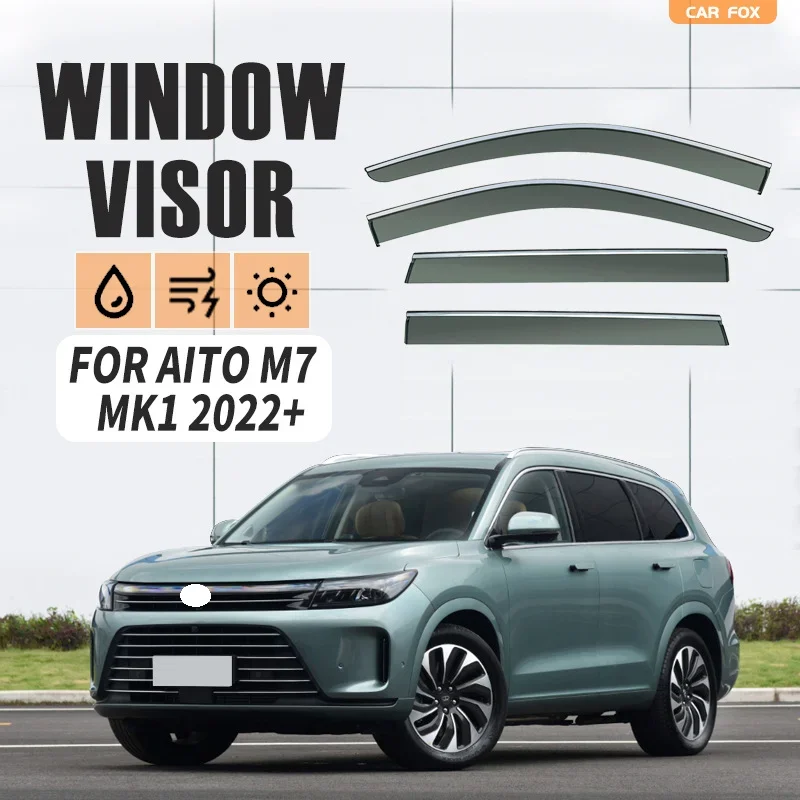 For AITO M7 MK1 2022+ Window Visor Vent Ventvisor Wind Deflectors Visors  Guard Shades Visor Body Kit
