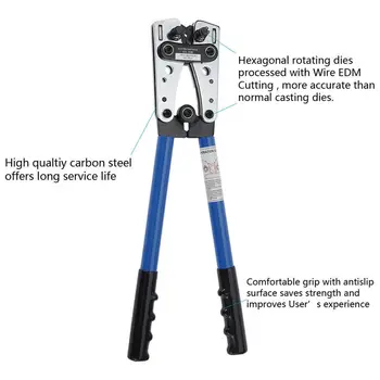 1台6-50mm² HX-50B電線電瓶電纜接線端子壓接鉗壓接工具 10 最佳銷售 電纜壓接鉗 - №7