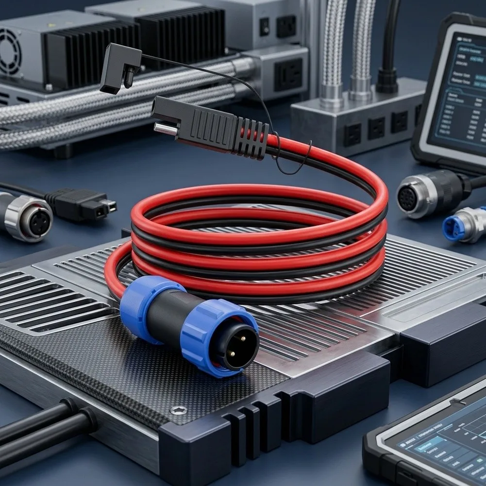 1M Aviation to For SAE Quick Connect Cable 12AWG Tinned Copper for AC200MAX AC200P AC300 AC500 Portable Solar Generators