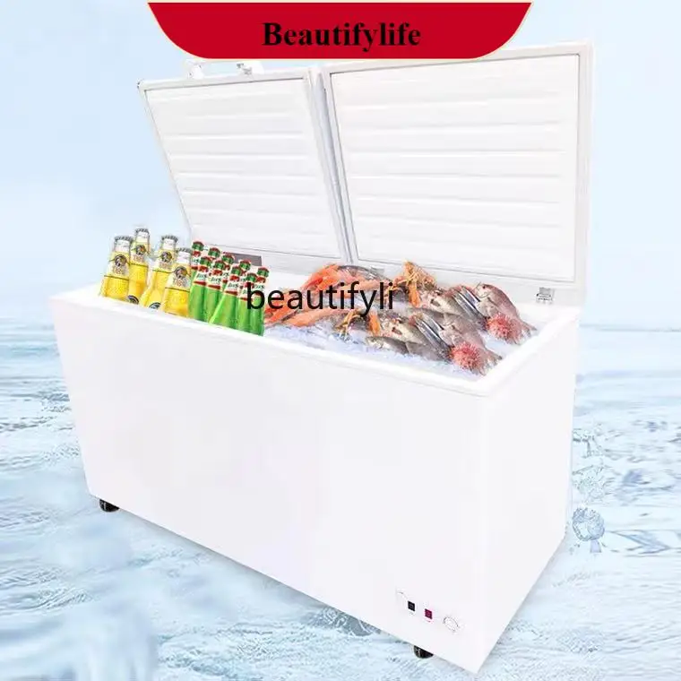 

E132 Ultra-Low Temperature Freezer Commercial Horizontal Refrigerated Cabinet Freezer Fast Frozen Refrigerator Frozen Refrigerat
