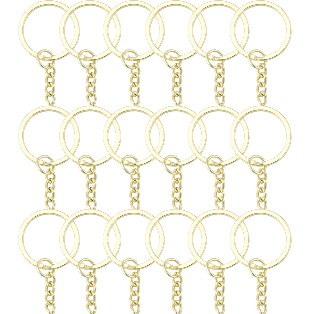 20 قطعة مفتاح سلسلة مفاتيح 25 مللي متر سلك مسطح مستدير حلقة مفتوحة حلقات المفاتيح المعدنية DIY بها بنفسك لعبة مجوهرات قلادة صنع #1