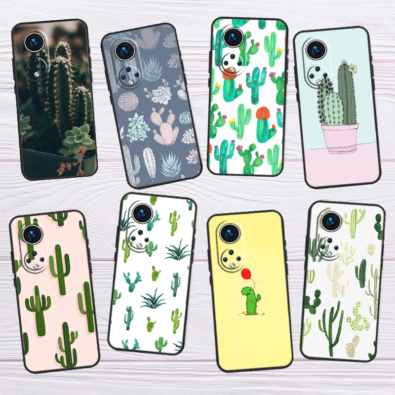 Plant Cactus For Honor X8 X7 X9 a 50 70 90 Magic5 Lite Huawei P60 P40 P20 P30 Pro P Smart Nova 9 5T Case