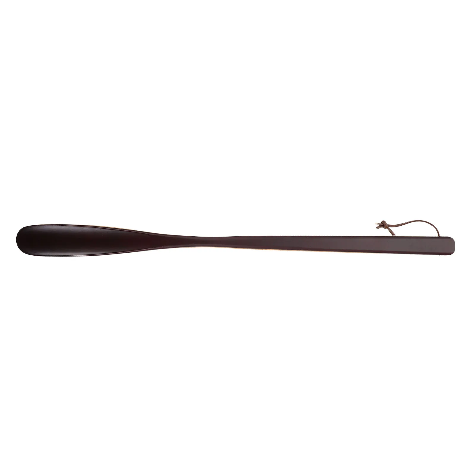

Solid Wood Shoehorn Long Puller Brown Smooth Surface Elderly Home Child Shoe Assist Device Wooden Horn Hanging Practical