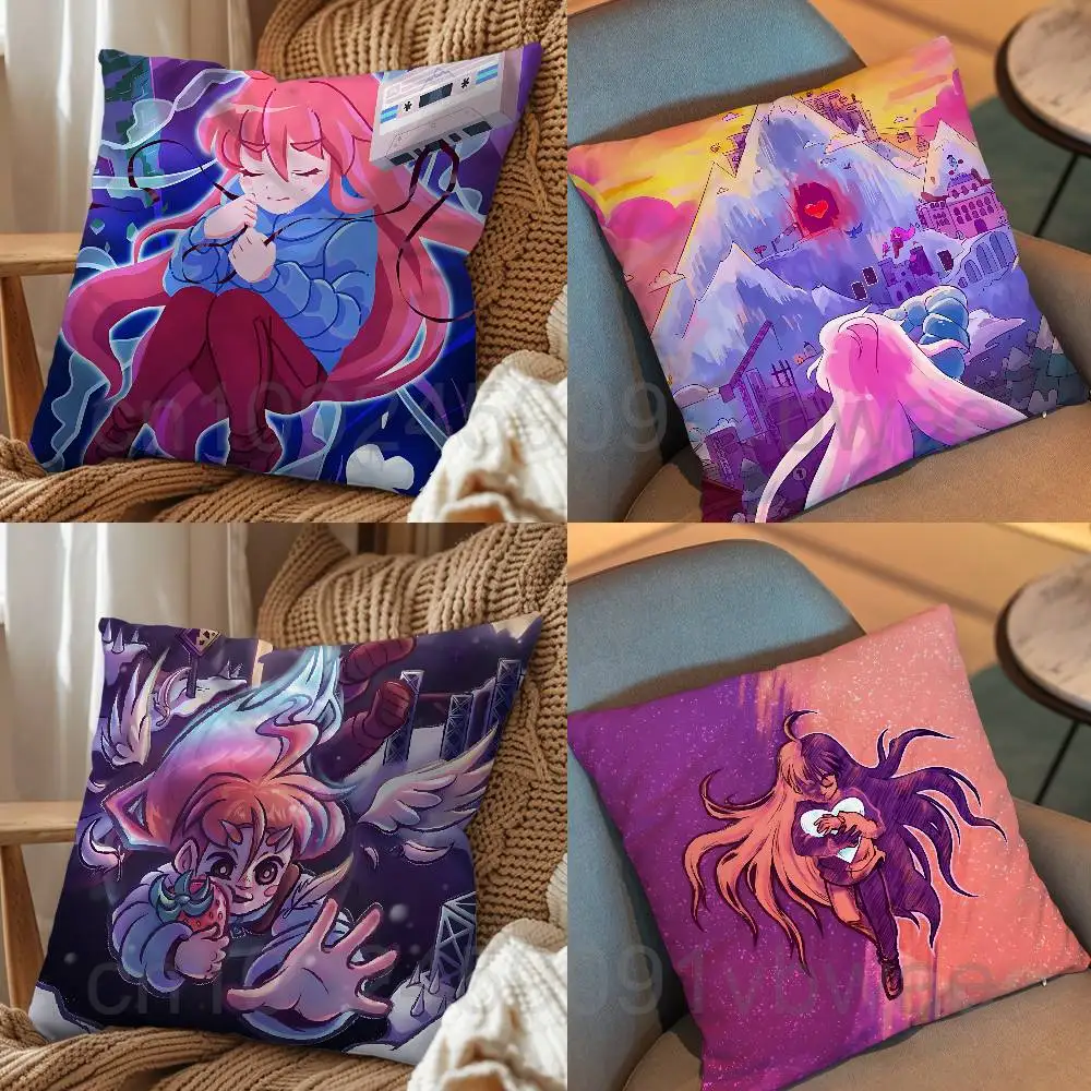 

Madeline Badeline game Celeste Pillow Case Anti-dustmite Pillowcase Invisible zipper silky short plush Sofa cushion cover