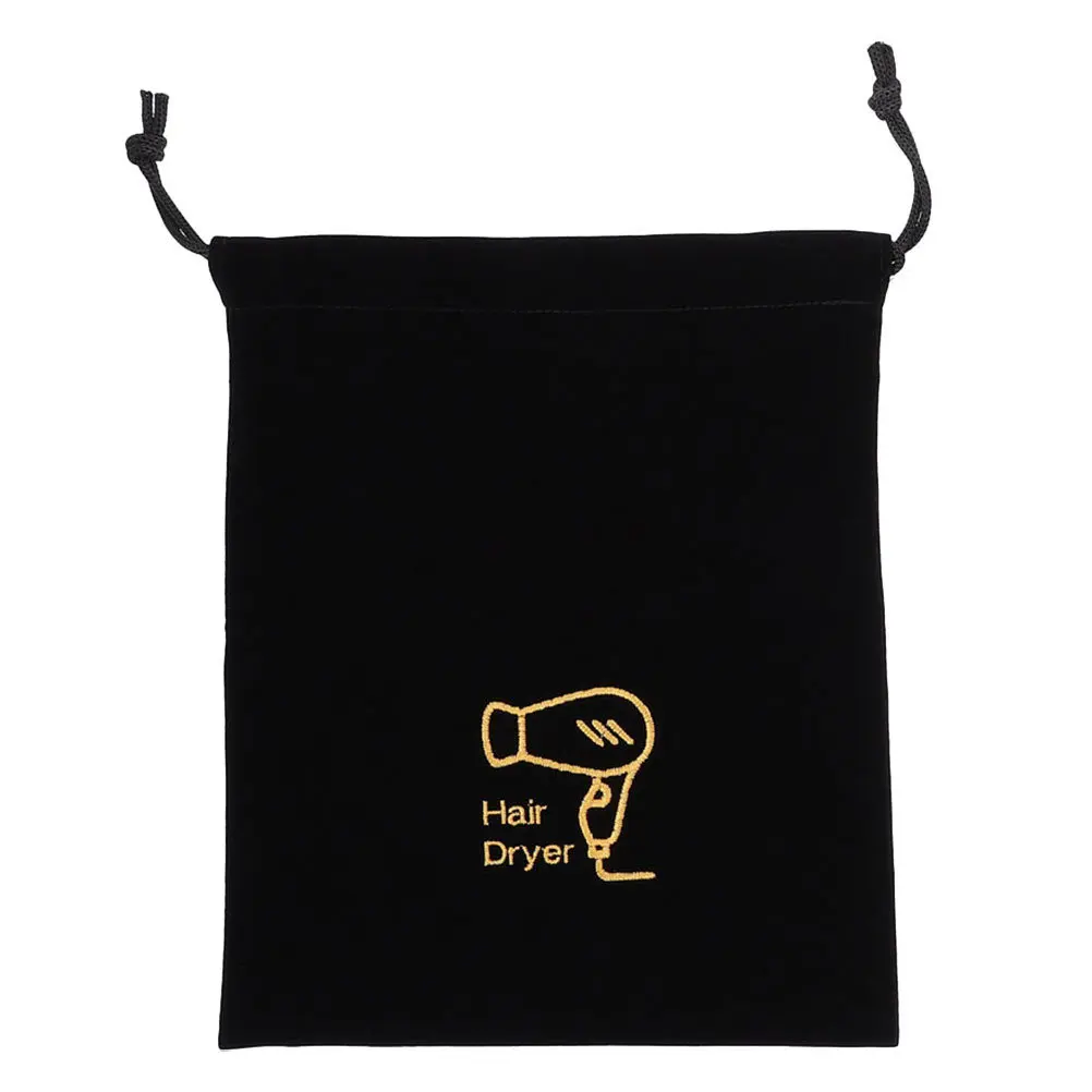 Portable Hair Dryer Drawstring Pouch Premium Lint-Free Wear-Resistant Storage Bag for Home Travel Bathroom Dorm Use Easy-Close