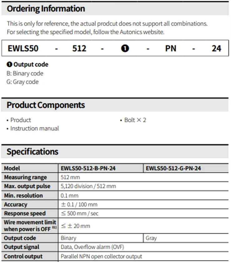 ffeature high accuracy of 1/100 mm and response speed under 500 mm/secabsolute rotary encoder