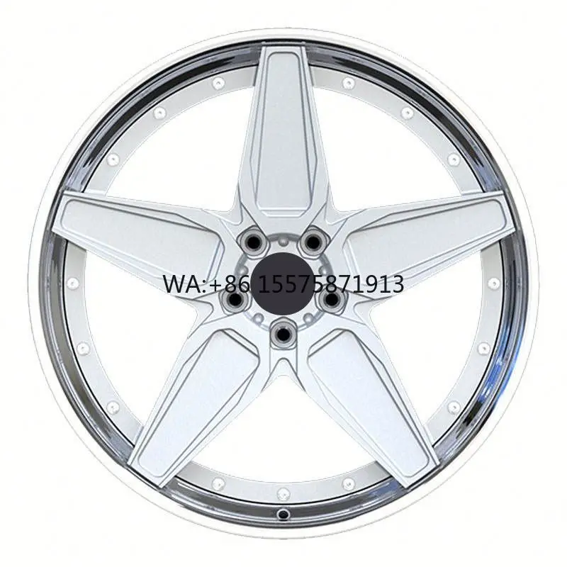 

23 Inch 5X112 Aluminum Alloy Forged Wheels - Black Anodized Finish Deep Dish Design for Passenger Cars