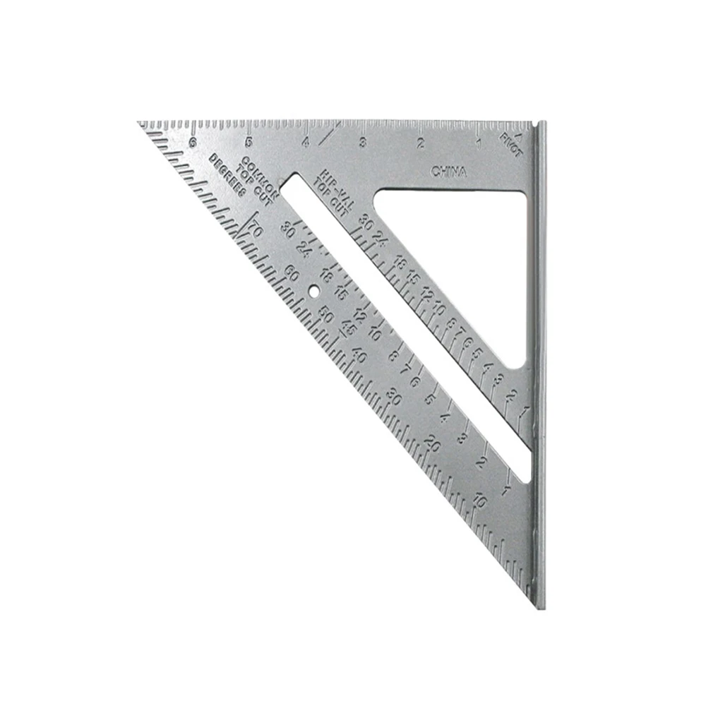 Driehoeksliniaal van aluminiumlegering Nauwkeurige verdikte hoekliniaal Aluminiumlegering Houtbewerkingsmeting Driehoekliniaal voor houtbewerking