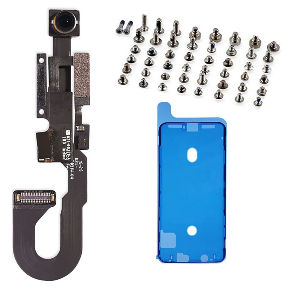 Front Camera Flex Cable With Mic Light Sensor For iPhone 7 7P 8 Plus Replacement Full Set Screw Set + Waterproof Tape