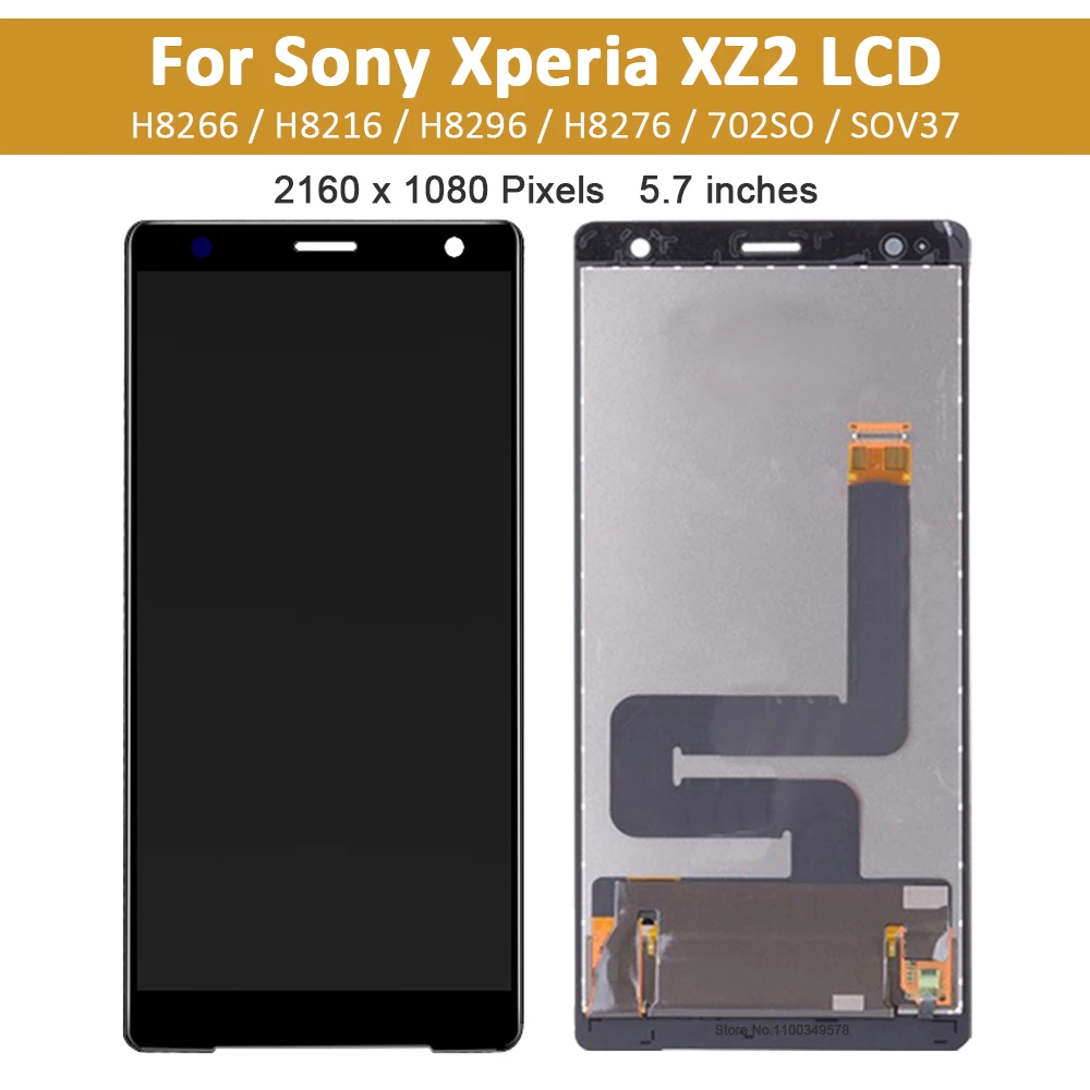 Imagem -02 - Original Lcd Display Touch Screen Digitizer Assembly Frame Back Cover Sony Xperia Xz2 H8216 H8266 H8276 H8296 57