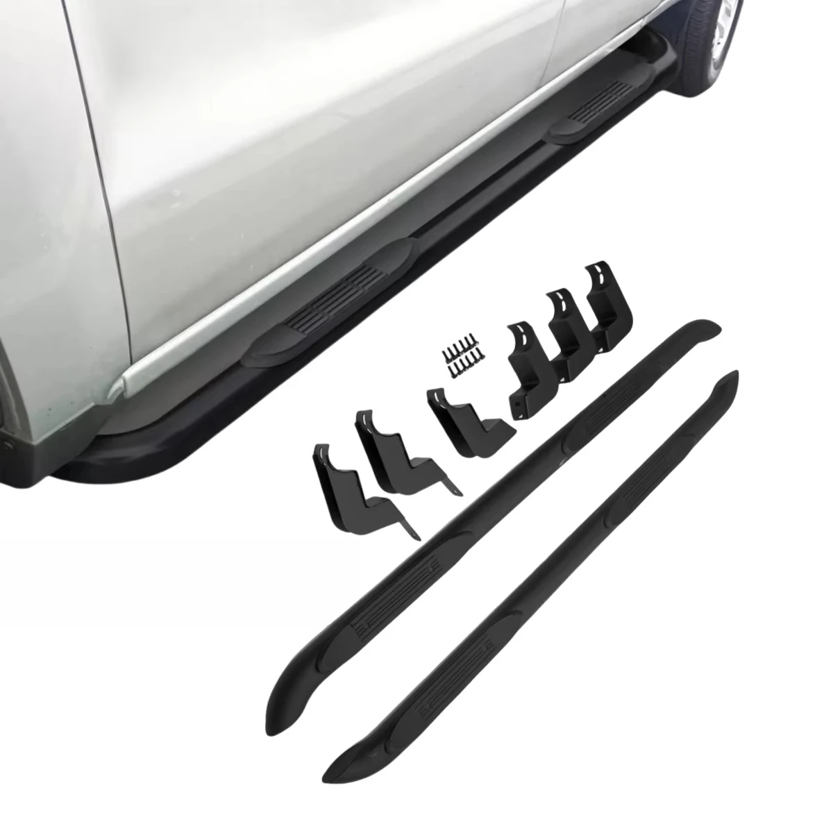 

For 2003-2009 4Runner 3" Black Side Step Rails Nerf Bars Running Boards
