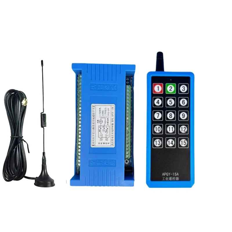 

2000m DC12V 24V 15CH 433MHz Relay RF Bidirectional Wireless Remote Control Switch Suction Antenna For Motor,gate,Elevato, window