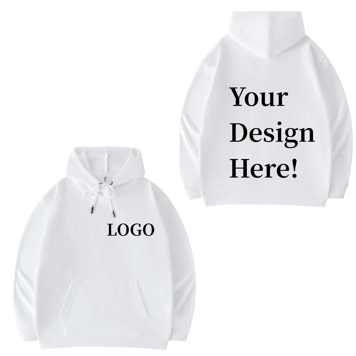 Custom LOGO Design Sublimation Printed Couple Hoodie Unisex Pullover Hoodie simple Autumn And Winter Top Coat