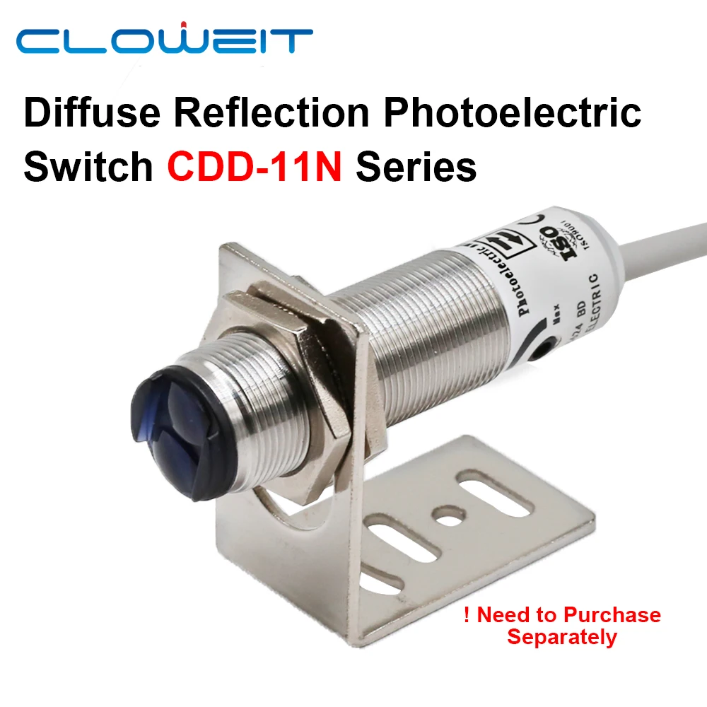 Cloweit CDD-11N Infrared Photoelectric Sensor Diffusion Diffuse Reflection NPN PNP 10-30VDC Optical Proximity Switch 11P 40N 40P