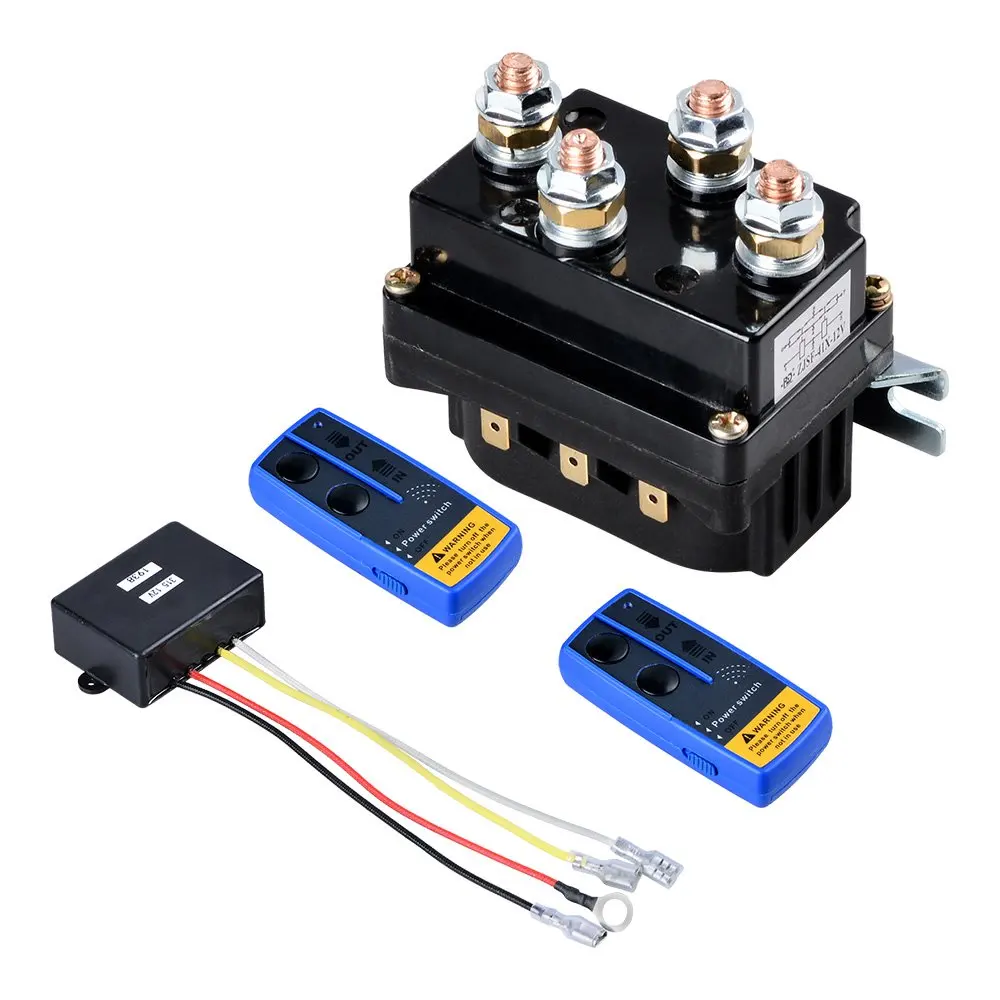 

Universal 12V 500A Winch Remote Contactor Winch Control Solenoid Relay Twin Wireless Remote Recovery Car Accessories A