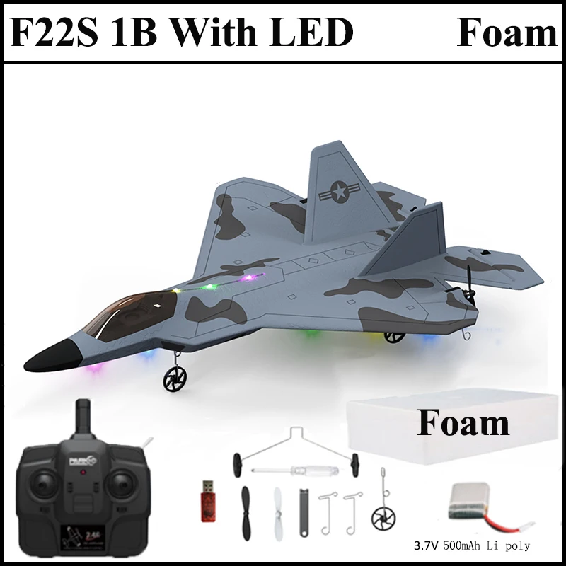 2024 neue F22S 2,4G 4CH 3D6G RC Flugzeug Raptor F22 Kampfflugzeug WLtoys A180 Upgrade Version LED Licht mit Gyroskop Out Tür Spielzeug