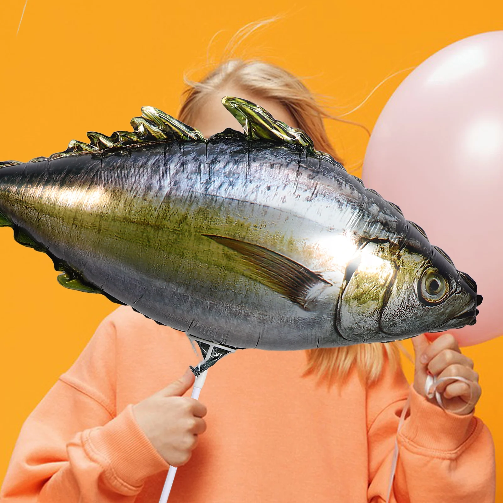

6Pcs Tuna Shaped Balloons Ocean Theme Party Supplies Realistic Colors Easy Inflate Nautical Decorations Ocean Balloons