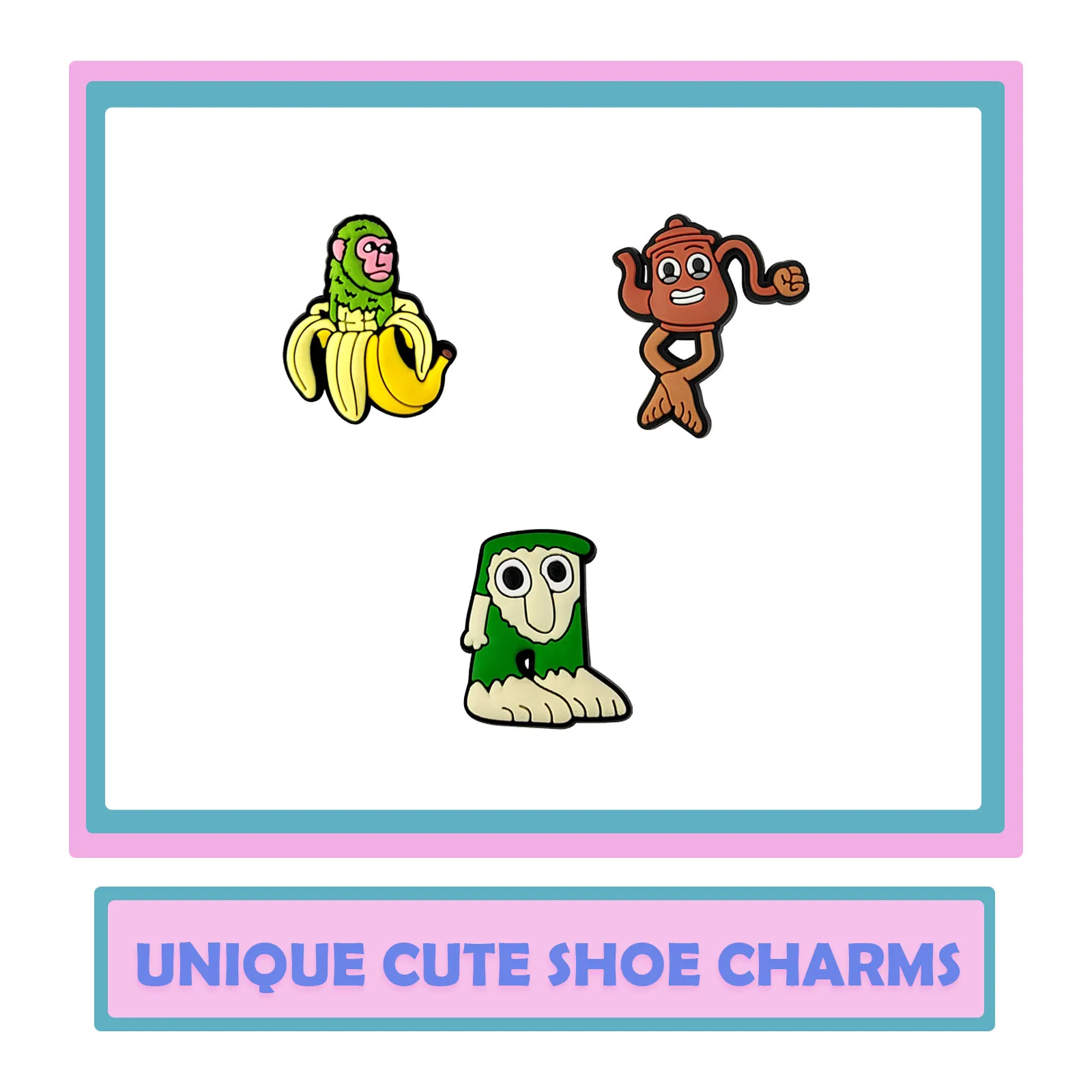 13 قطعة MINISO مضحك القرش القرد سلسلة الأحذية السحر لصنادل الأحذية أكياس الشاطئ ، PVC DIY بها بنفسك الأحذية الزينة اكسسوارات دبابيس الأحذية #4