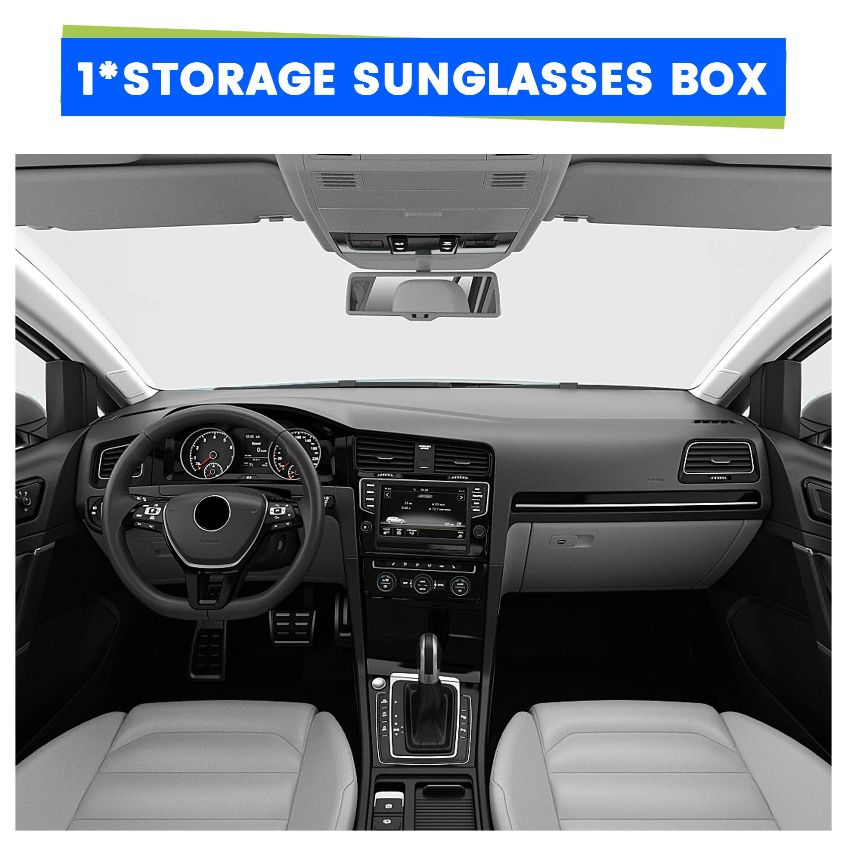 

Sun Glasses Case For VW Golf 7 MK7 CC T-Cross Polo- Grey Storage Sunglasses Box 5G0868837 22D868837
