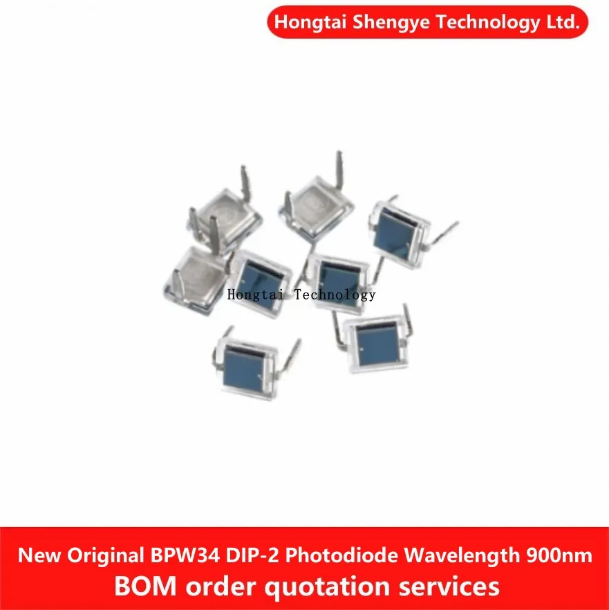 New Original BPW34 Silicon Photocell Direct DIP-2 PIN Photodiode Wavelength 900nm Chip