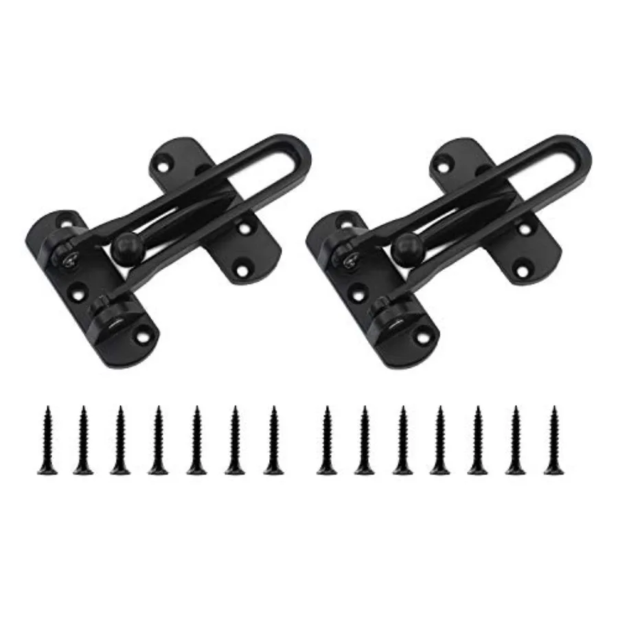 

2 PCS Swing Bar Door Lock, ULIFESTAR Top Lock for Front Door Stainless Steel Door Latch Door Bolt, Barn Door Lock Shed Lock Fen
