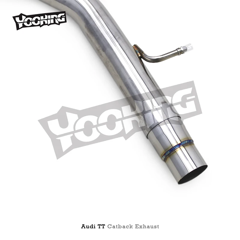 Custom Exhaust System For Audi TT/TTS 2.0T 2015-2019 Stainless Steel Pipe Muffler Gold Tips Escape Valvetronic Catback Exhaust