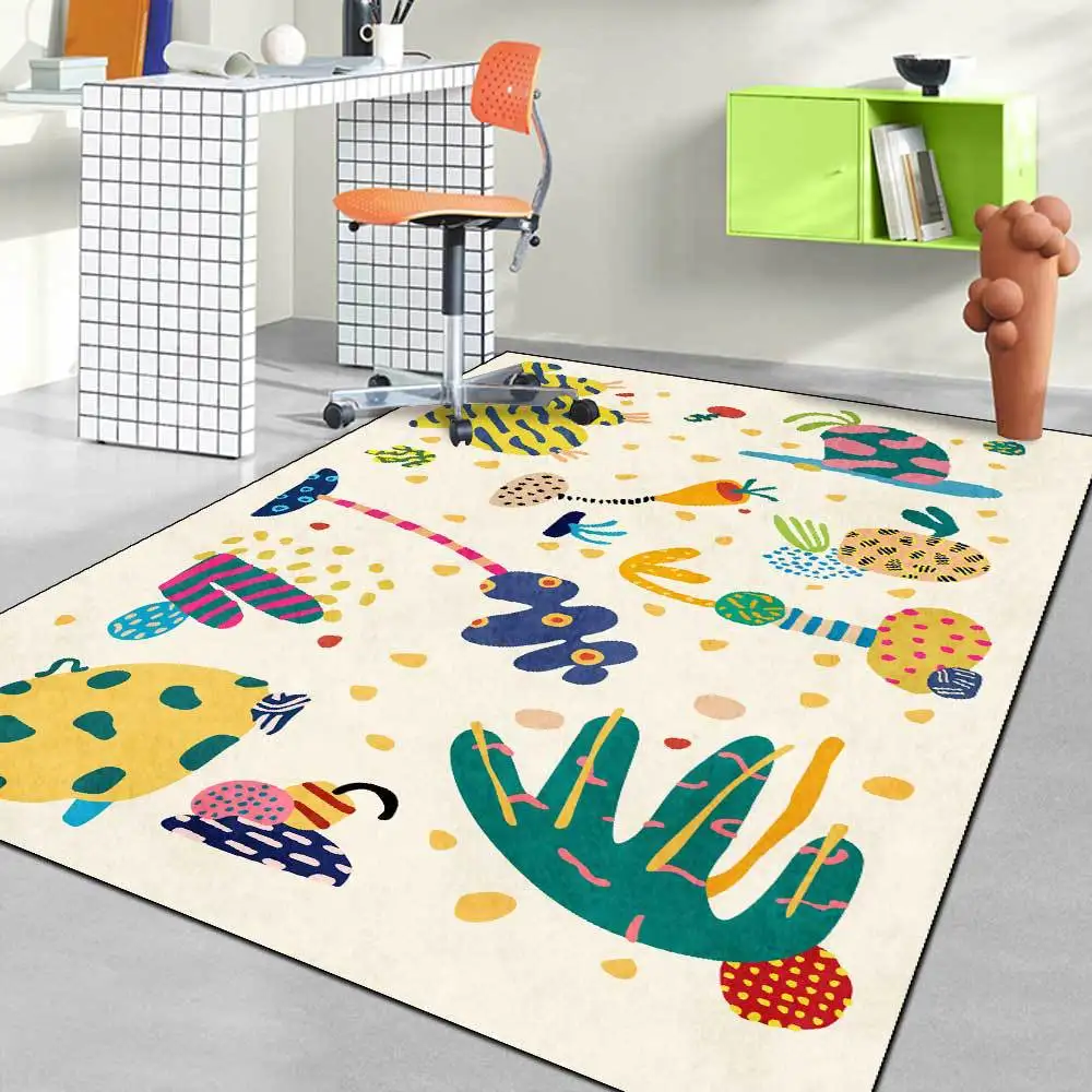 Cute Cartoon Carpets And Rugs for Bedroom,Living Room,Kids,3D Cactus Print Rug,Large Kitchen,Bathroom,Floor Mats,Home Decoration